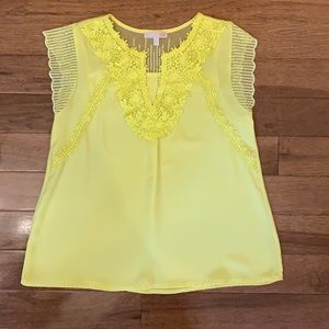 Bright Yellow GB Top with Lace Detailing